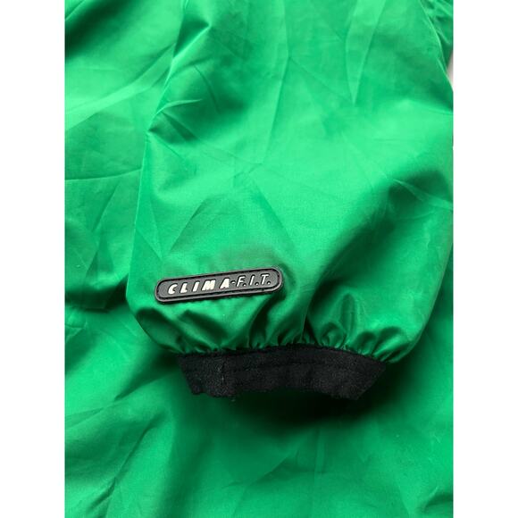 Vintage 90s Nike Windbreaker Zip Jacket White Green Swoosh Oversized Clima Fit - Picture 9 of 16